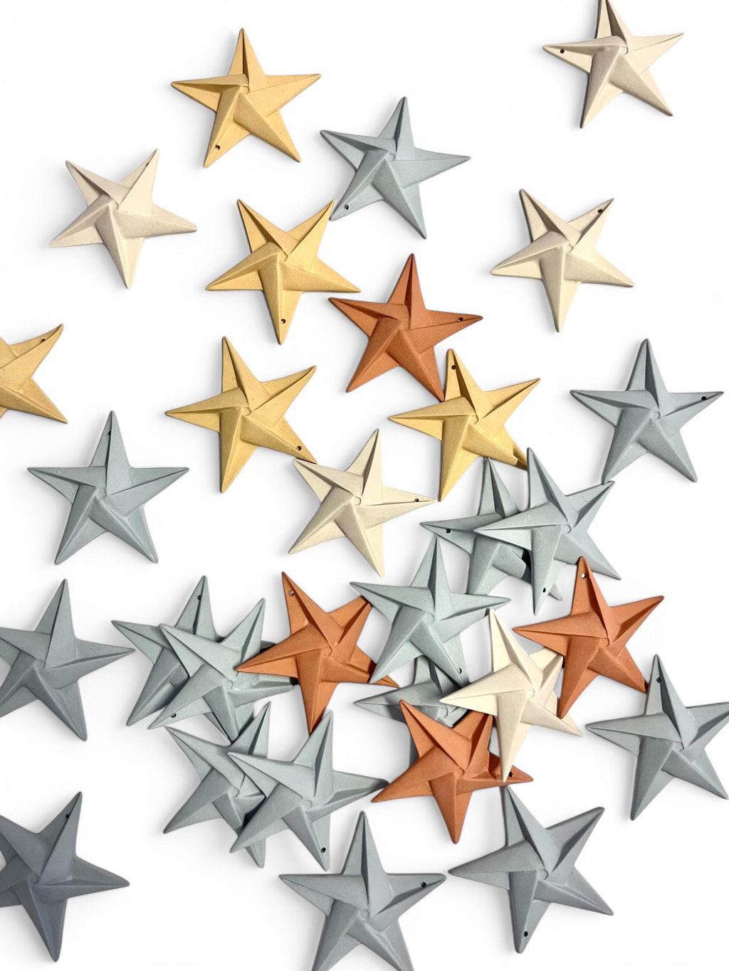 Handgefertigter Porzellan Stern Anhänger | Origami Papierstern | Weihnachtsanhänger als kleines Geschenk